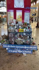 À la gare Saint-Charles, les déchets s'accumulent encore