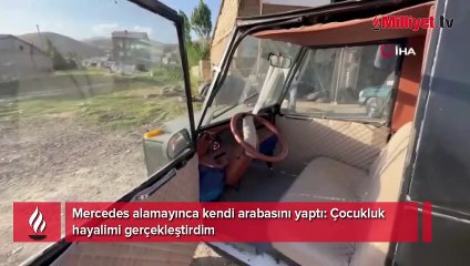 Mercedes alamayınca kendi arabasını yaptı: 'Çocukluk hayalimi gerçekleştirdim'