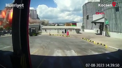 Derince Limanı'ndaki patlama kamerada