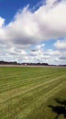 Spitfire fly-by at Dunkeswell Aerodrome