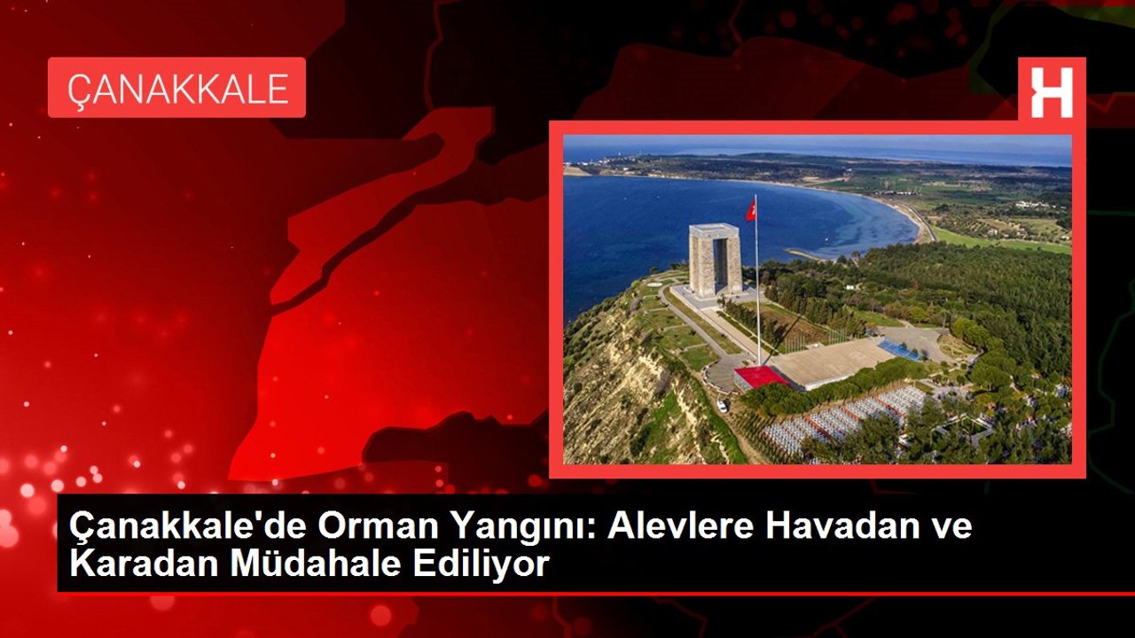 Çanakkale'de Orman Yangını: Alevlere Havadan ve Karadan Müdahale Ediliyor