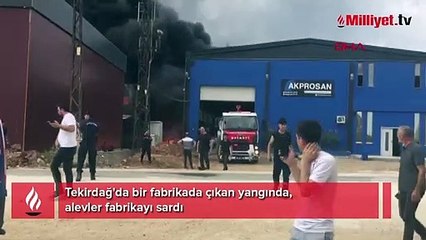 Tekirdağ'da kimya fabrikasında yangın