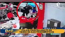 Robo frustrado en Trujillo: capturan a sujetos que trataban de asaltar tienda de electrodomésticos