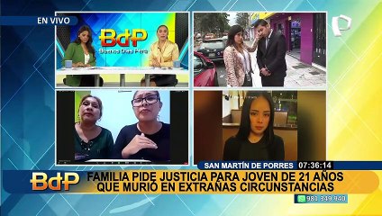 SMP: Familia pide justicia para joven de 21 años que falleció en extrañas circunstancias