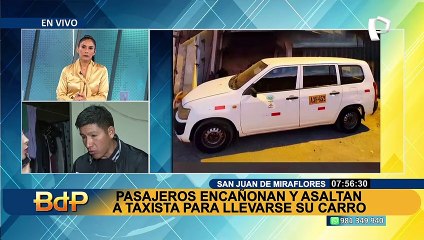 SJM: taxista pierde su herramienta de trabajo al ser asaltado por un falso pasajero