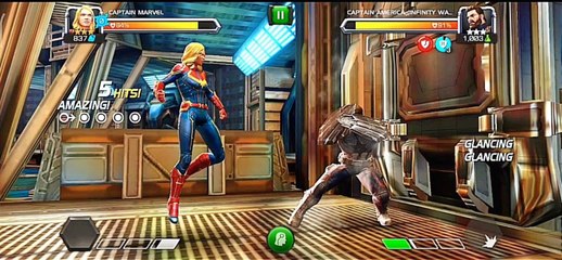Captain marvel Vs captain america amazing fight video