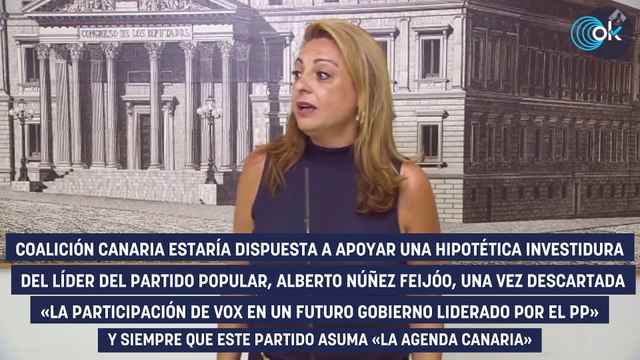 Coalición Canaria estaría dispuesta a apoyar la investidura de Feijóo si no entra Vox