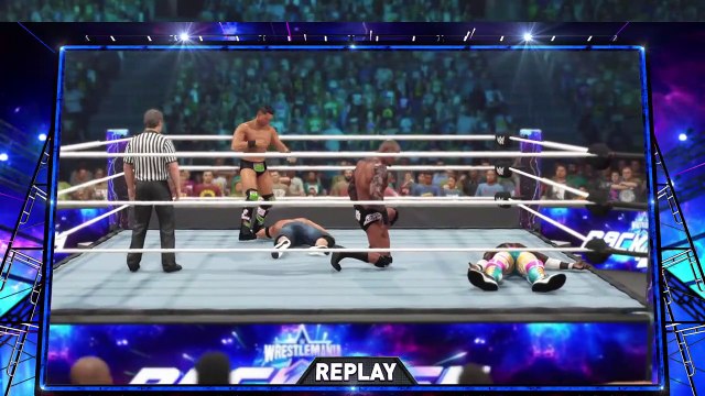 WWE The Miz Kofi & Kingston vs. John Cena Randy & Orton WrestleMania