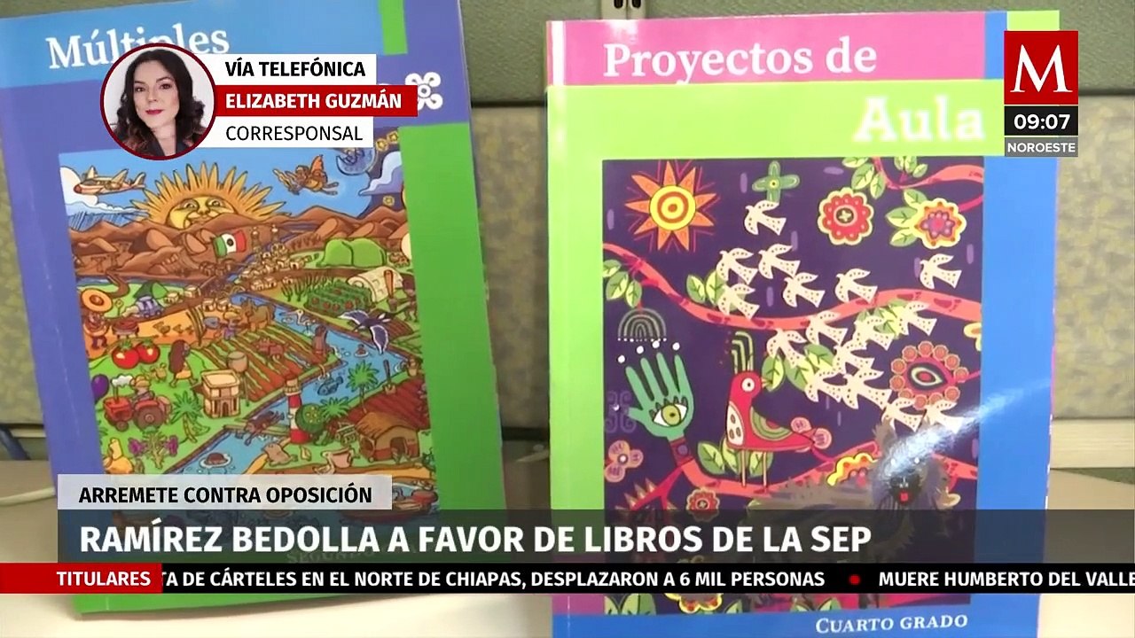 Ramírez Bedolla a favor de libros de la SEP, arremete contra oposición