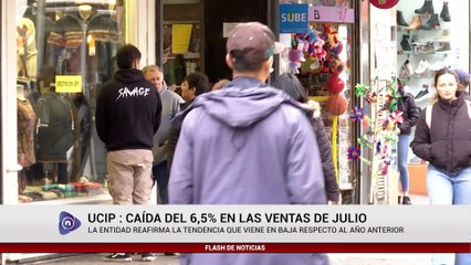 UCIP, CAÍDA DEL 6,5% EN LAS VENTAS DE JULIO