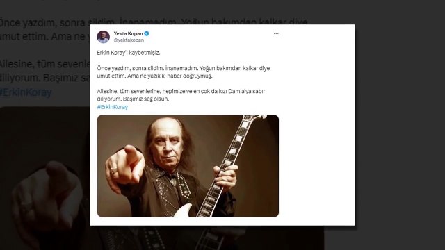 Ölümü herkesi yasa boğdu! Siyaset ve sanat camiasından peş peşe Erkin Koray mesajları