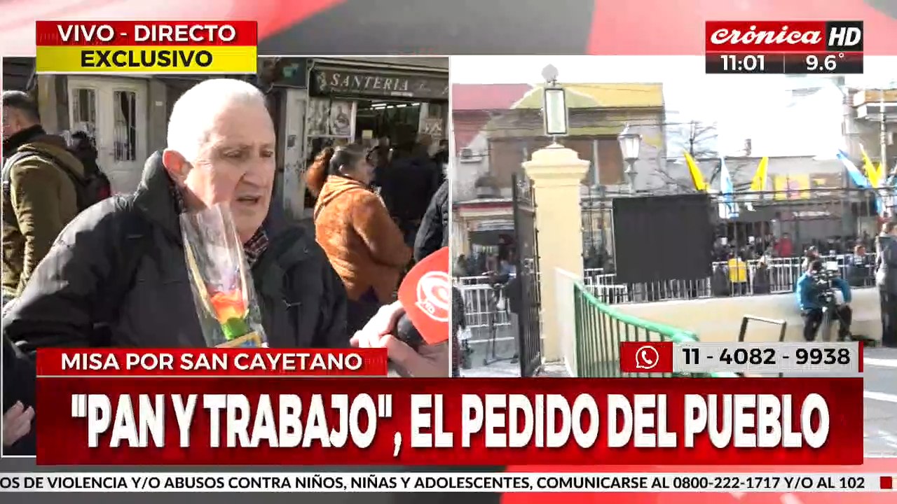 San Cayetano: miles de fieles agradecen y piden por pan y trabajo