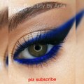 blue smoky eye makeup tutorial _diy_viral_easy eye makeup_shortsfeed_youtubeshorts_beautifybyarrfa(720P_HD)