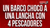 Un buque carguero colisionó contra una lancha en el río Paraná