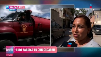 Incendio consume fábrica en Chicoloapan, Estado de México