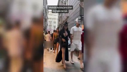 L'incident de la distribution de dollars à Taksim suscite une grande réaction