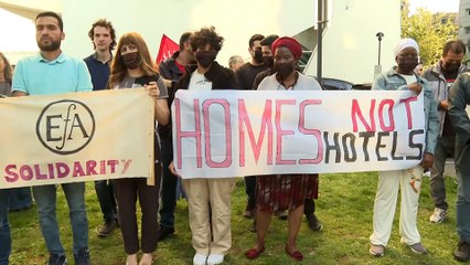 احتجاجات في لندن رفضا لسياسة الحكومة الخاصة بطالبي اللجوء