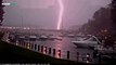 Lightning strikes near highway as severe weather warnings issued across North Carolina
