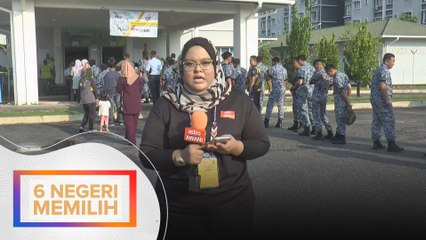 Proses pengundian awal di Pangkalan Udara Sendayan