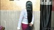 --Very Silky Long Hair Brushing And Detangling _ Loose Hair Bun Drop _ Hair flaunting