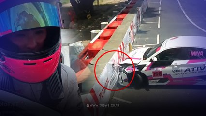 เปิดคลิปนาที น้องมิย่า ลูกสาว พีท ทองเจือ เกิดอุบัติเหตุขณะการแข่งขัน