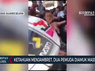 Jambret Tas Perempuan, Dua Pemuda Diamuk Massa
