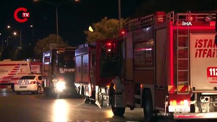 Pendik'te lüks sitede yangın çıktı