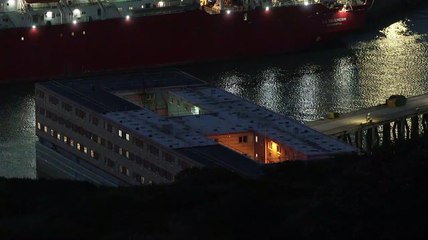 Asylum seekers spend first night on Bibby Stockholm