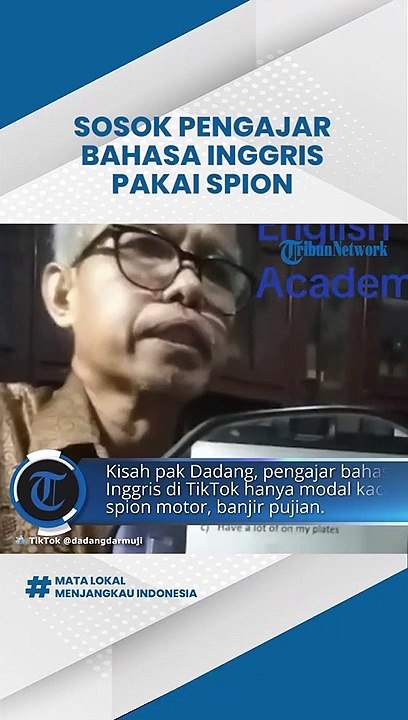 Viral Sosok Dadang Darmuji, Ngajar Bahasa Inggris Live di TikTok Pakai Kaca Spion, Banjir Pujian