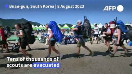 Typhoon forces South Korea to evacuate scout jamboree