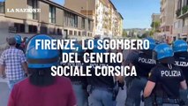 Firenze, lo sgombero del centro sociale Corsica