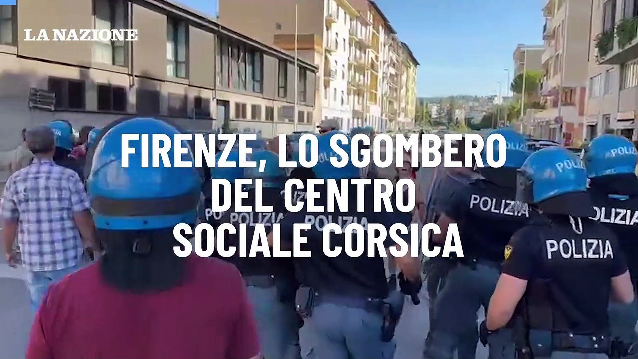 Firenze, lo sgombero del centro sociale Corsica