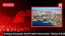 Antalya Konyaaltı Sahili'ndeki Karavanlar Tahliye Edildi