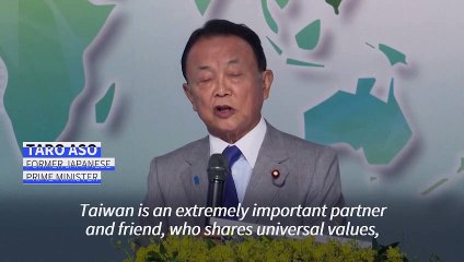 World must 'wake up' to Taiwan security threats: Japan ex-PM