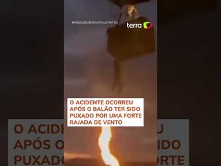 Jovem de 18 anos cai após ficar pendurado em balão no DF