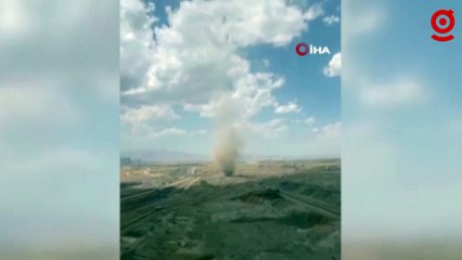 Kahramanmaraş'ta çıkan devasa hortum helikopterden görüntülendi