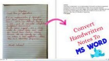 How to Convert Handwritten Notes in MS Word using Google Drive | Convert word to handwriting online |Technical Learning