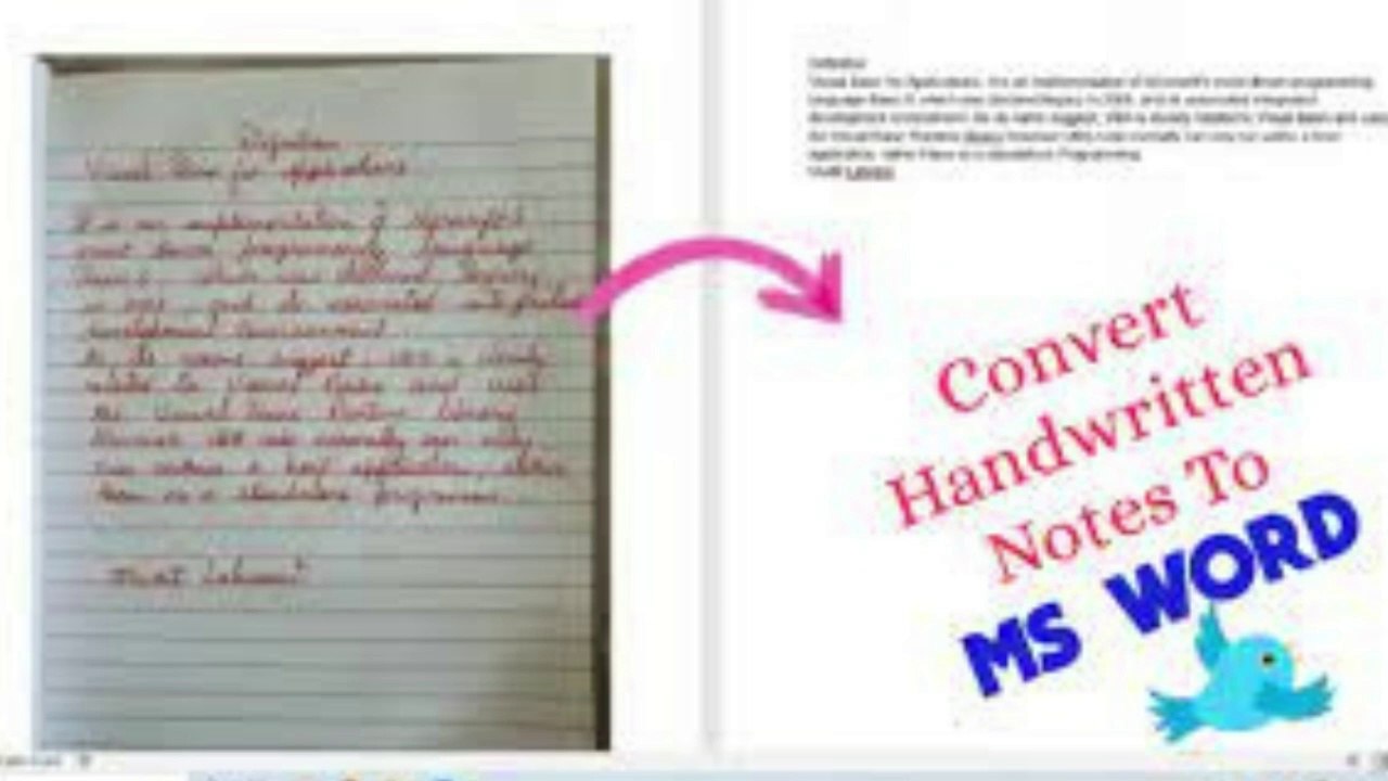 How to Convert Handwritten Notes in MS Word using Google Drive ...