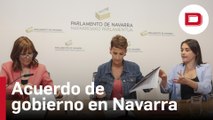 Socialistas, comunistas y nacionalistas firman el acuerdo que gobernará con la bendición de Bildu en Navarra