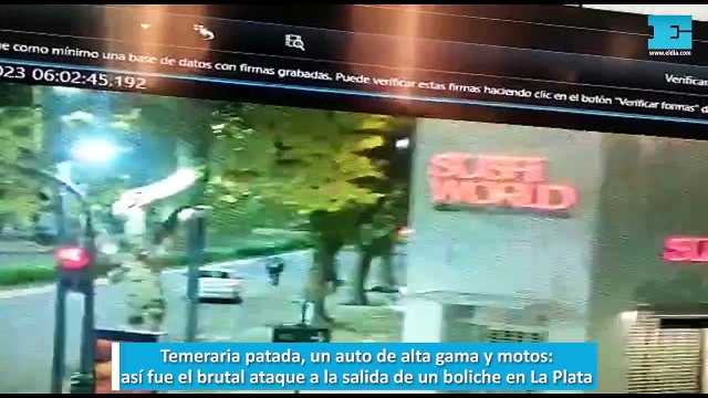 Temeraria patada, un auto de alta gama y motos, así fue el brutal ataque a la salida de un boliche en La Plata