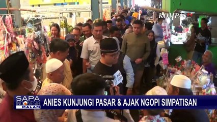 Anies Kunjungi Pasar Tradisional Panji Situbondo dan Ajak Ngopi Simpatisan