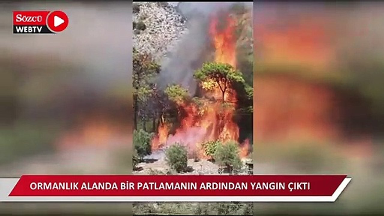 Ormanlık alanda çıkan yangının başlangıç görüntülerine SÖZCÜ ulaştı