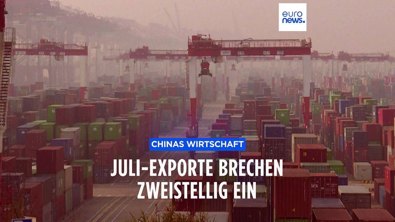Mit Chinas Handel gehts bergab: 14,5 % Exportrückgang im Juli