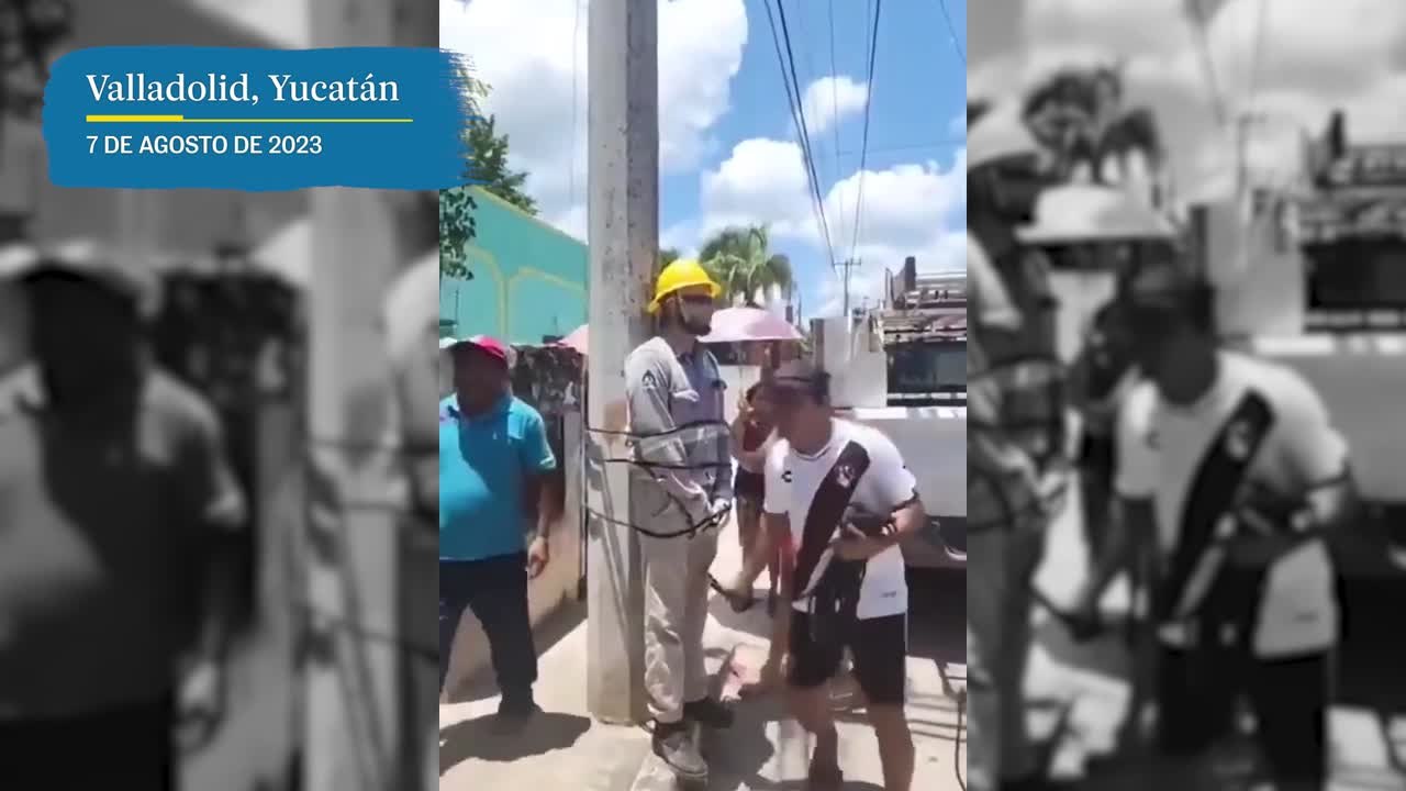 Amarran a trabajador de CFE a poste - Vídeo Dailymotion