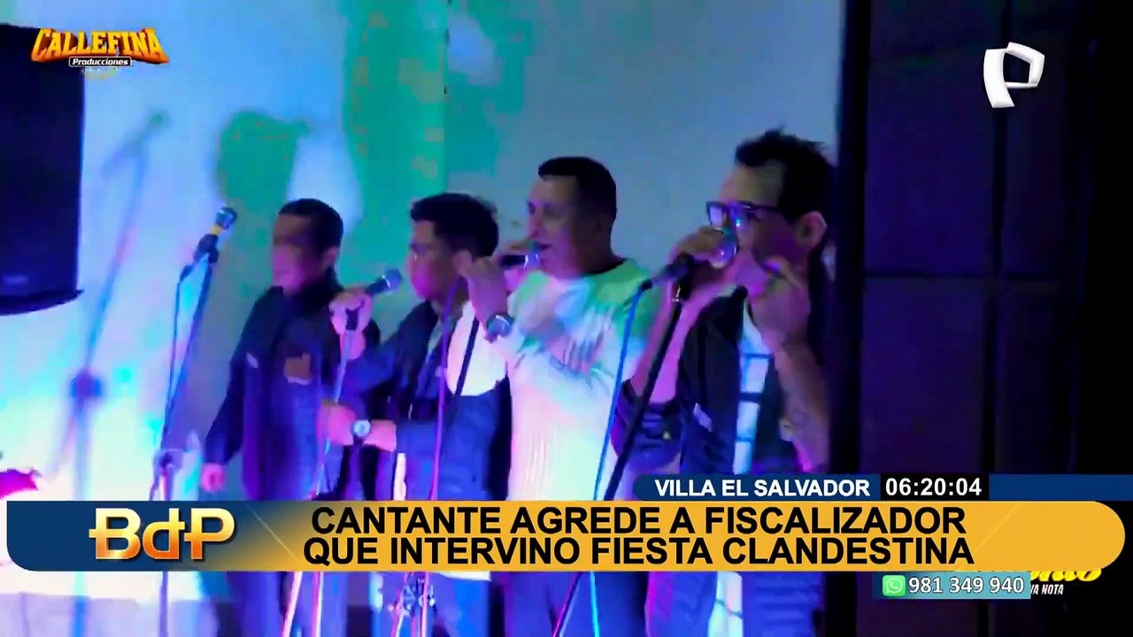 Fiscalizador sobre ataque de cantante de música chicha: “frenar su fiesta me iba a costar la vida”
