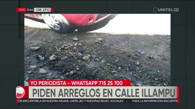 Vecinos denuncian el mal estado de la calle Illampu y piden su arreglo