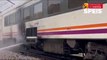 Evacuados 36 pasajeros de un tren incendiado en la línea entre Zaragoza y Lleida