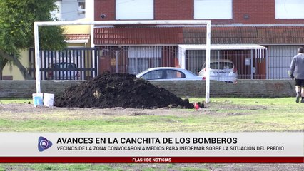 AVANCES EN LA CANCHITA DE LOS BOMBEROS