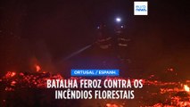 Península Ibérica enfrenta incêndios e onda de calor