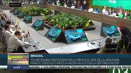 teleSUR Noticias 08-08 15:30 Pdte. Lula instó a la Cooperación Internacional por el Amazonas